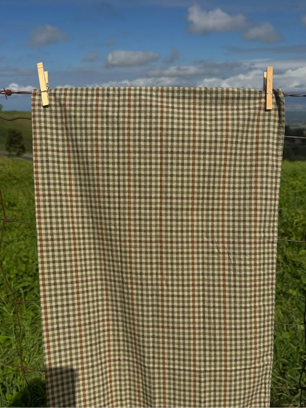 2 Vintage Ralph Lauren Churchill Tattersall  King Pillowcases Brown Plaid Cotton